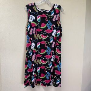 Dress Works Slinky Stretchy Sleeveless Dress Popsicle Flamingo Summer Dress XXL